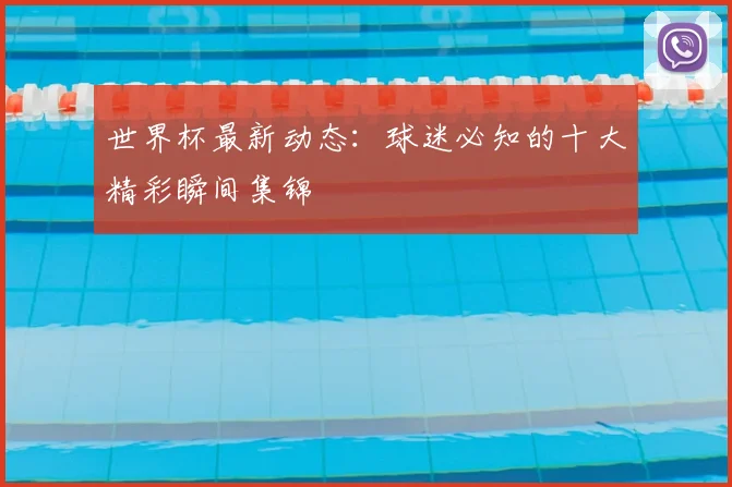 世界杯最新动态：球迷必知的十大精彩瞬间集锦